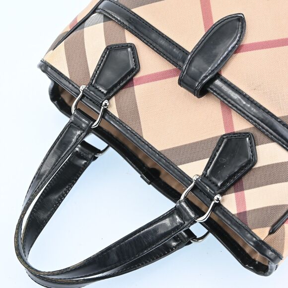 Auth Burberry Nova Check Hand Bag Pvc #136426B17B - Picture 5 of 15